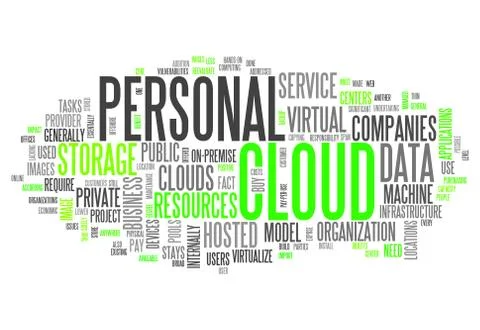 Word cloud personal cloud Illustrazione stock