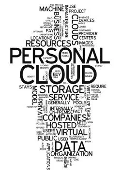 Word cloud personal cloud Stock Illustration