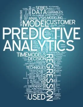 Word cloud predictive analytics Stock Illustration