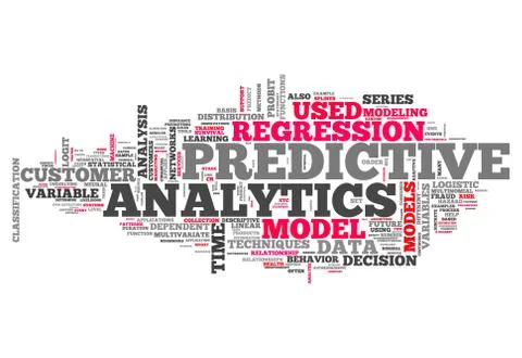 Word cloud predictive analytics Illustrazione stock