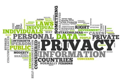 Word cloud privacy Ilustración de archivo