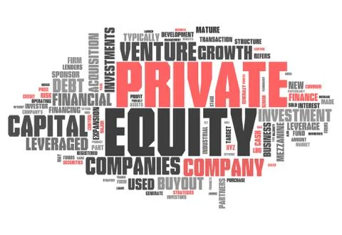 Word cloud private equity Stock Illustration