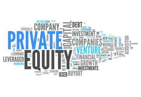 Word cloud private equity Stock Illustration