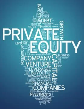 Word cloud private equity Stock Illustration