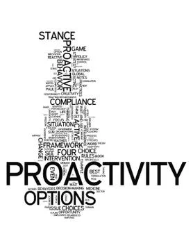 Word Cloud Proactivity Stock Illustration