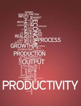 Word cloud productivity Stock Illustration