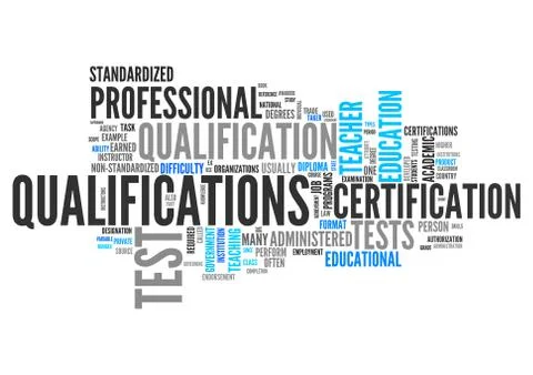 Word Cloud Qualifications Illustrazione stock