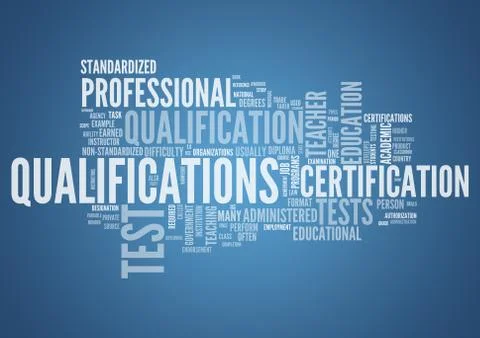 Word Cloud Qualifications Stock Illustration