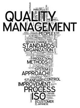 Word cloud quality management Stock Illustration