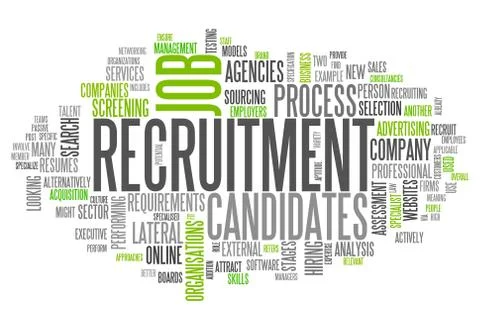 Word cloud recruitment Stock Illustration