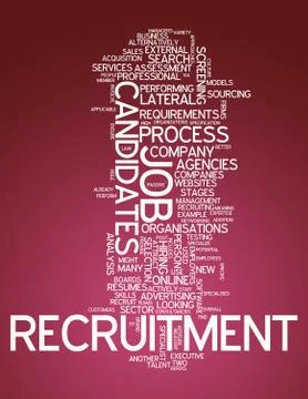 Word cloud recruitment Illustrazione stock
