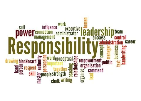 Word Cloud with RESPONSIBILITY concept Stock Illustration