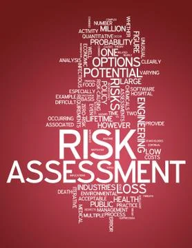 Word cloud risk assessment Stock Illustration