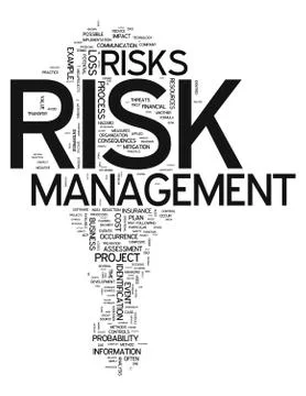Word cloud risk management Ilustración de archivo