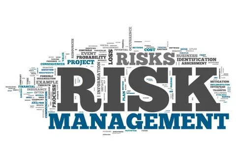 Word cloud risk management Ilustración de archivo