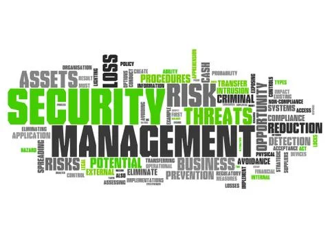 Word Cloud Security Management Stock Illustration