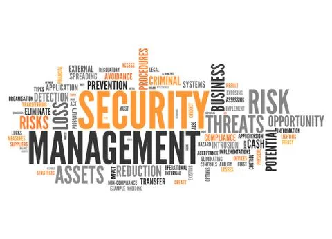 Word Cloud Security Management Stock Illustration