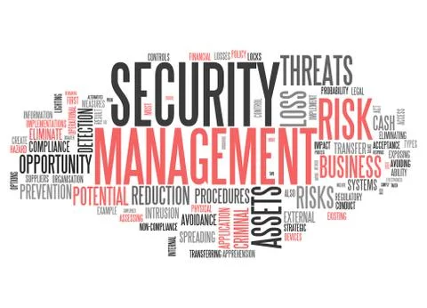 Word Cloud Security Management Stock Illustration