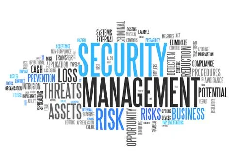 Word Cloud Security Management Stock Illustration