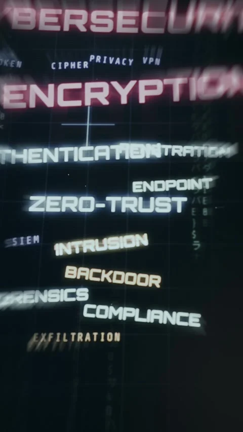Word cloud of security threat concepts Stock Footage 335459463