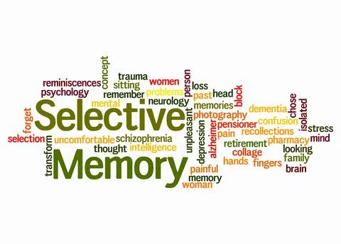 Word Cloud with SELECTIVE MEMORY concept create with text only Stock Illustration