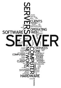 Word cloud server Illustrazione stock