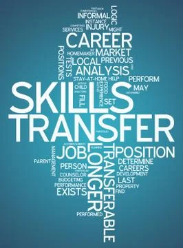Word cloud skills transfer Stock Illustration
