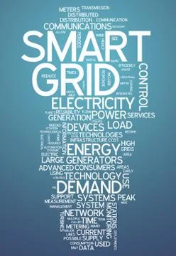 Word cloud smart grid Illustrazione stock