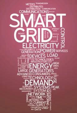 Word cloud smart grid Ilustración de archivo