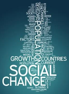 Word cloud social change Stock Illustration