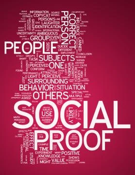 Word cloud social proof Stock Illustration