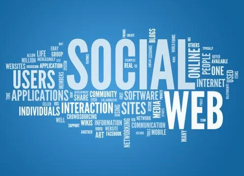 Word Cloud Social Web Illustrazione stock