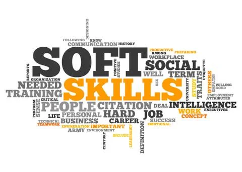 Word Cloud Soft Skills Stock Illustration