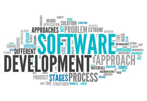 Word cloud software design 스톡 일러스트