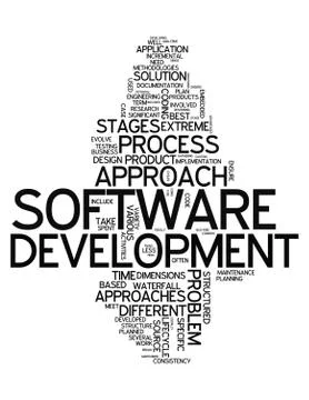 Word cloud software design Illustrazione stock