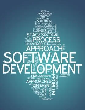 Word cloud software design Illustrazione stock