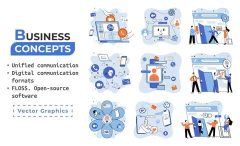 Word cloud of software related items. Digital communication formats, floss, open Stock Illustration