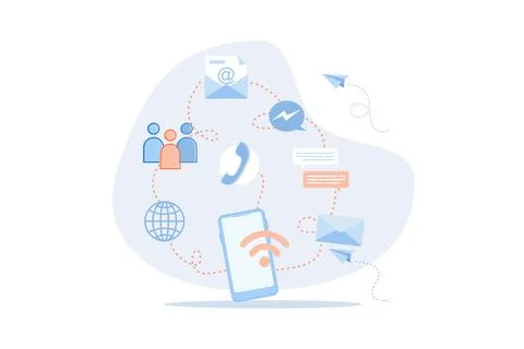 Word cloud of software related items. Digital communication formats, floss,.. Illustrazione stock