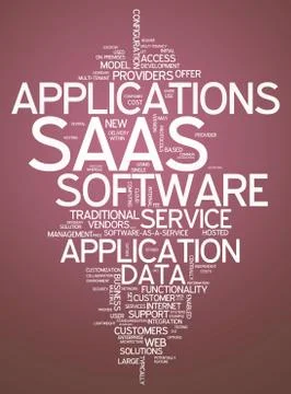 Word cloud software as a service Illustrazione stock