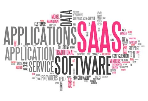 Word cloud software as a service イラスト素材