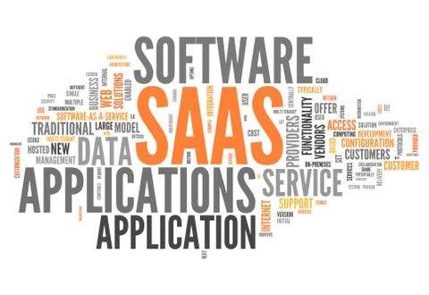 Word cloud software as a service Illustrazione stock