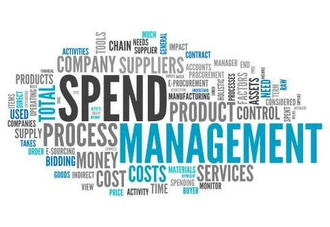 Word cloud spend management Stock Illustration