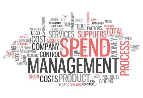 Word cloud spend management Stock Illustration