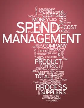 Word cloud spend management Stock-Illustration