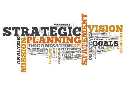 Word Cloud Strategic Planning Stock Illustration