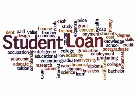Word Cloud with STUDENT LOAN concept create with text only Stock Illustration