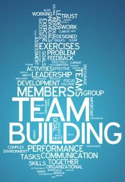 Word cloud team building Stock Illustration