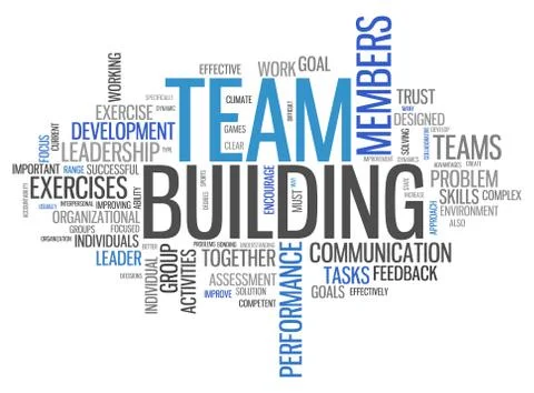 Word cloud team building イラスト素材