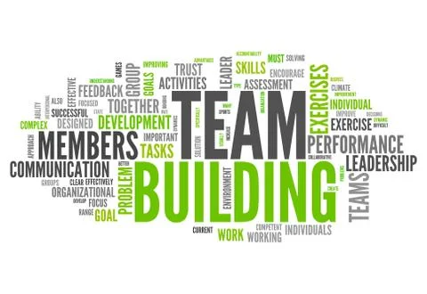 Word cloud team building イラスト素材