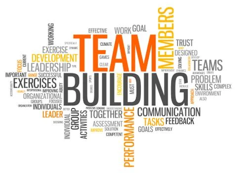 Word cloud team building イラスト素材